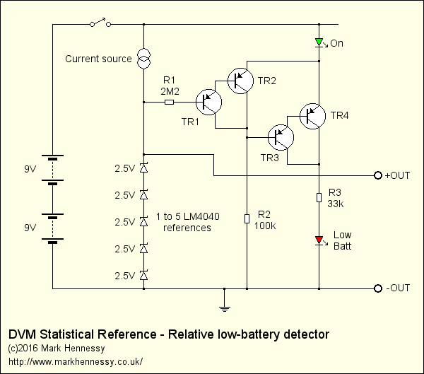 Differential battery detection circuit