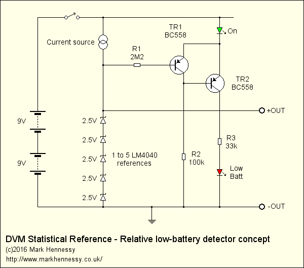 Differential battery detection circuit