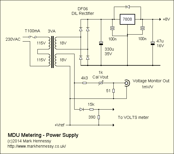 The power supply
      for the modified meter (11k)