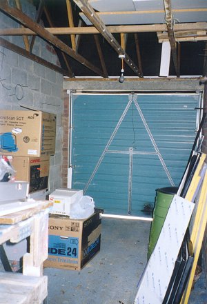 'Before' shot of
     garage (23K)