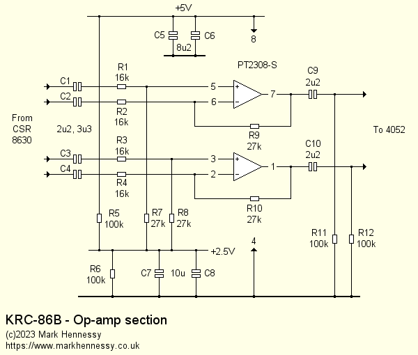 KRC-86B Bluetooth module - op-amp section