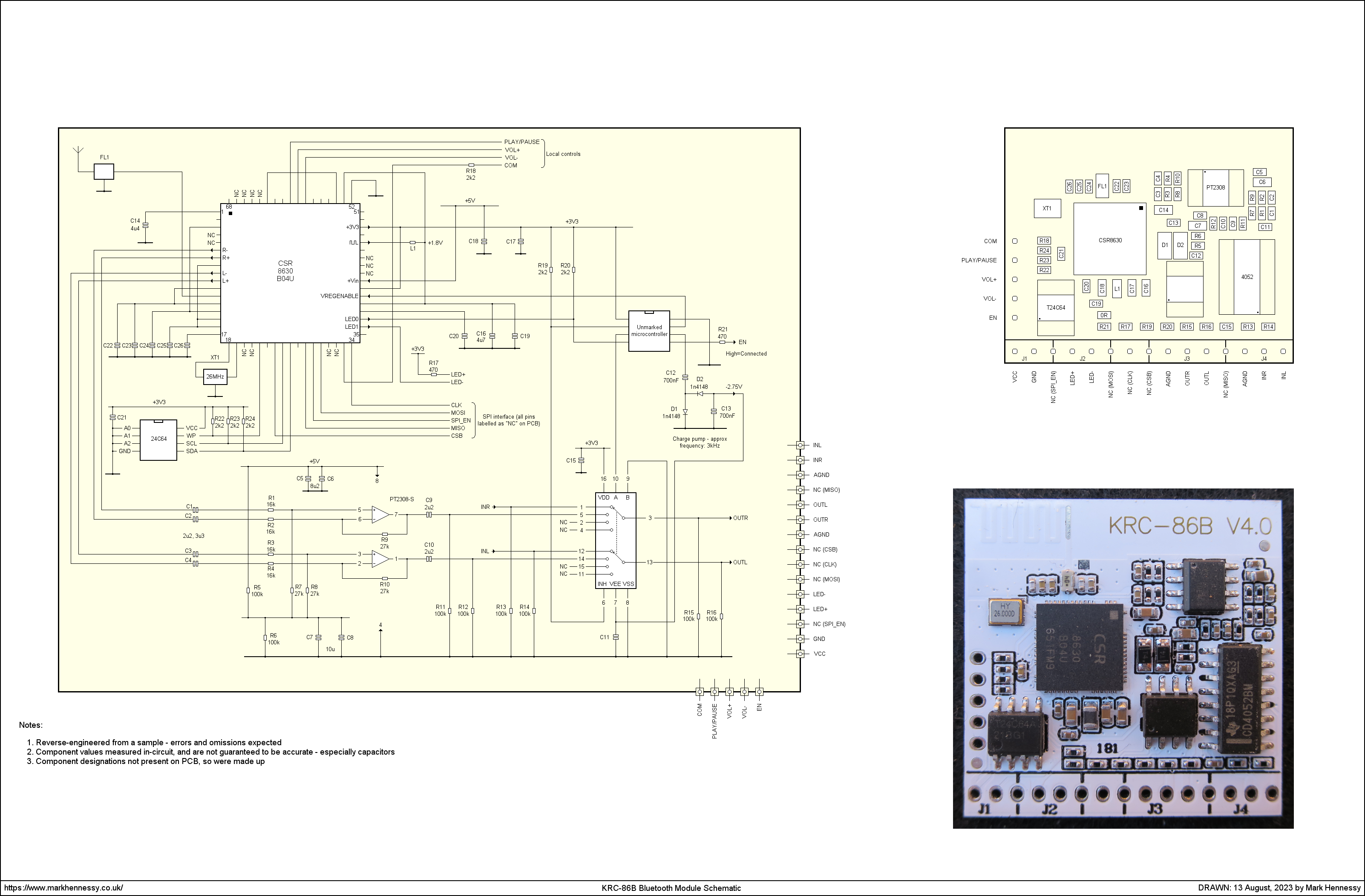 KRC-86B Bluetooth module - full schematic