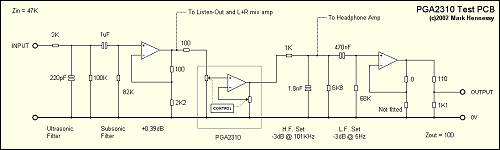PGA2310 test schematic (6K) - click to enlarge