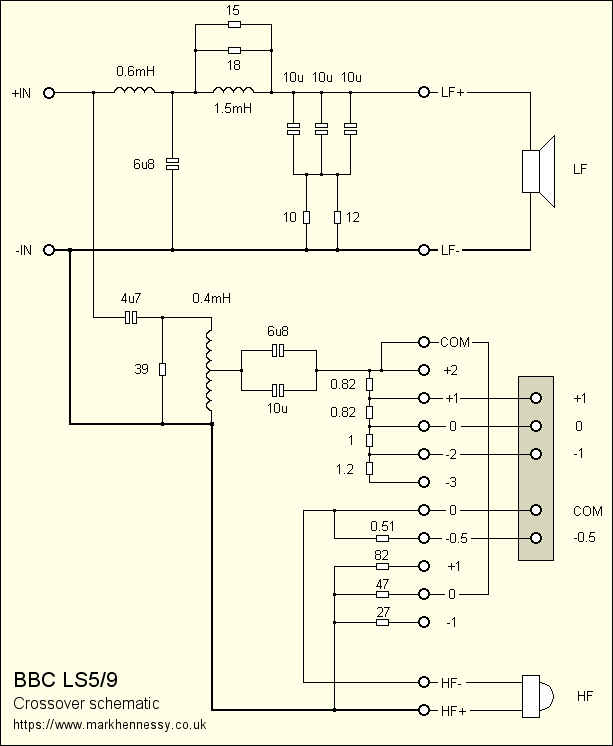 LS5/9 Crossover Schematic